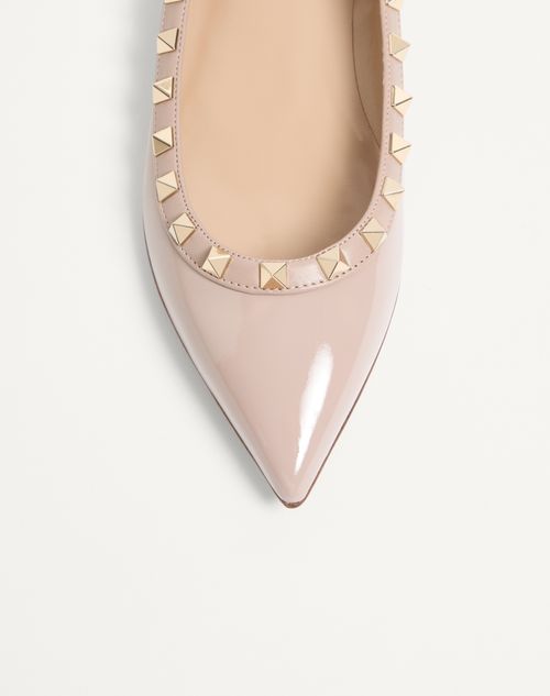 Valentino Garavani - Patent Rockstud Ballet Flat - Poudre - Woman - Ballerinas